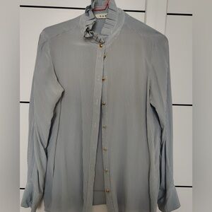 Men's Striped Gray Shirt